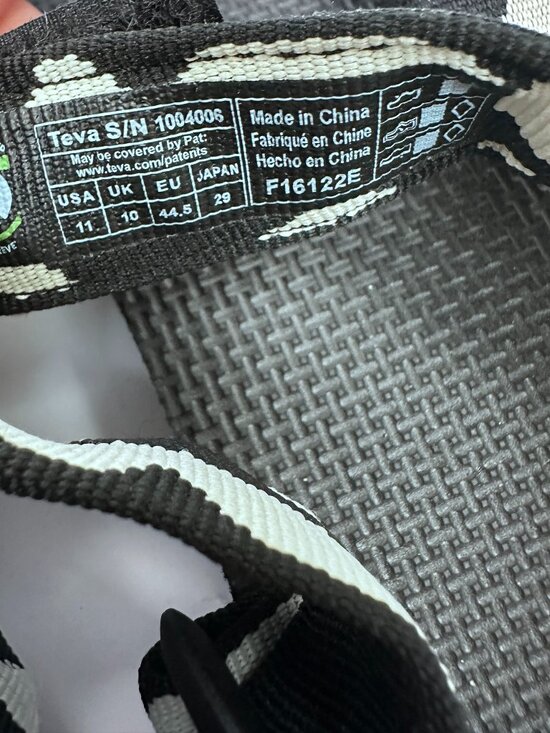 Teva Sandals Mens 11 Black White Sport Outdoor Comfort Hiking main image 6